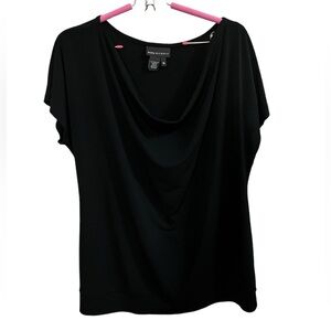 Dana Buchman black sheer top lined. Size XL